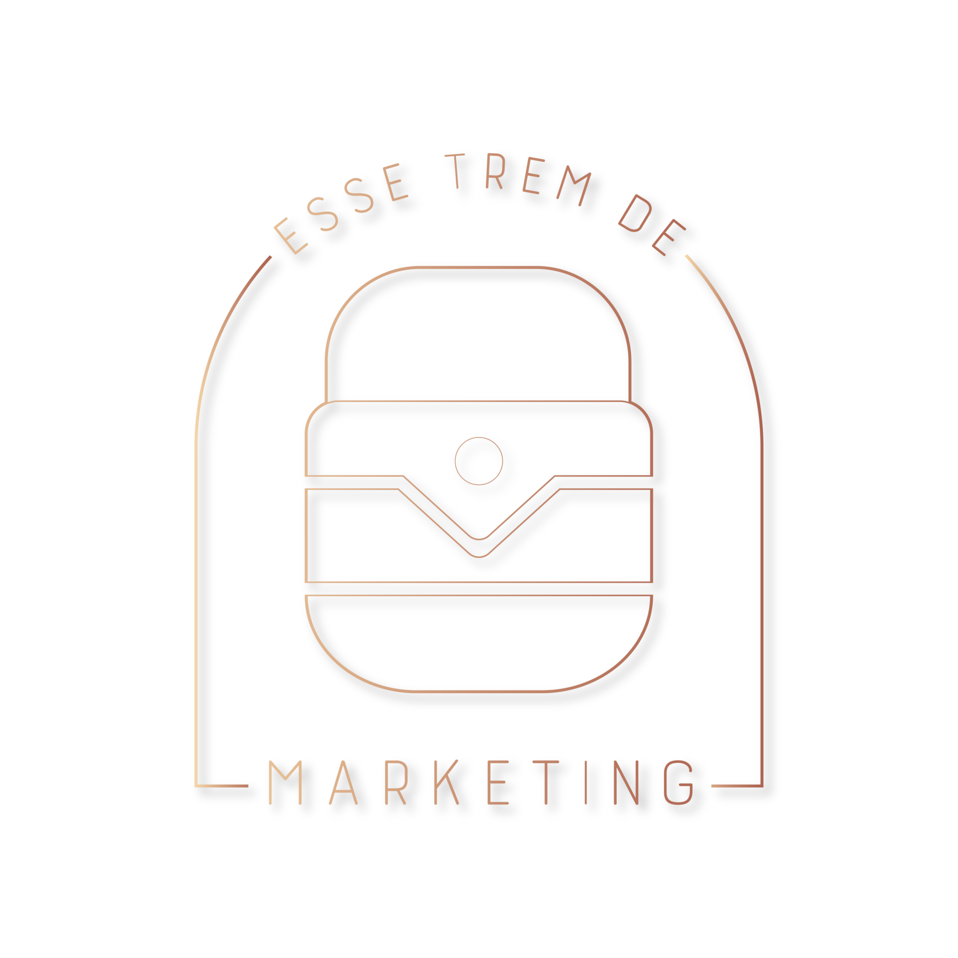 Logo Esse Trem de Marketing dourada