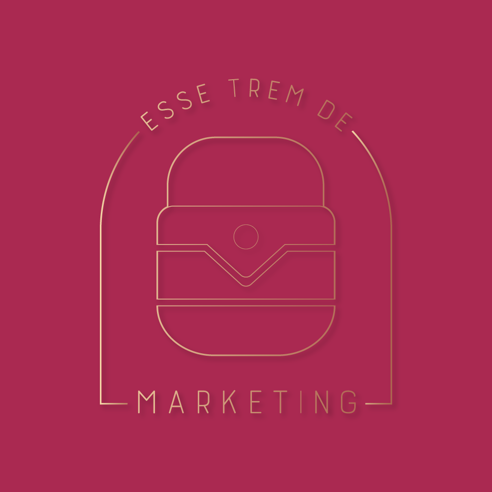 Logo Esse Trem de Marketing dourada